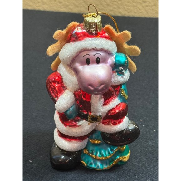 Vintage Best Of Santa Moose Glass Ornament - Picture 9 of 12